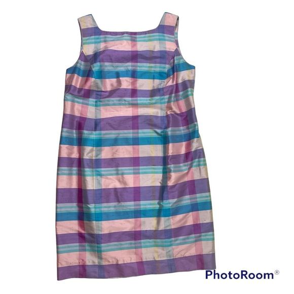 Lilly Pulitzer Dresses & Skirts - Lilly Pulitzer 100% Silk Plaid Sleeveless Dress
